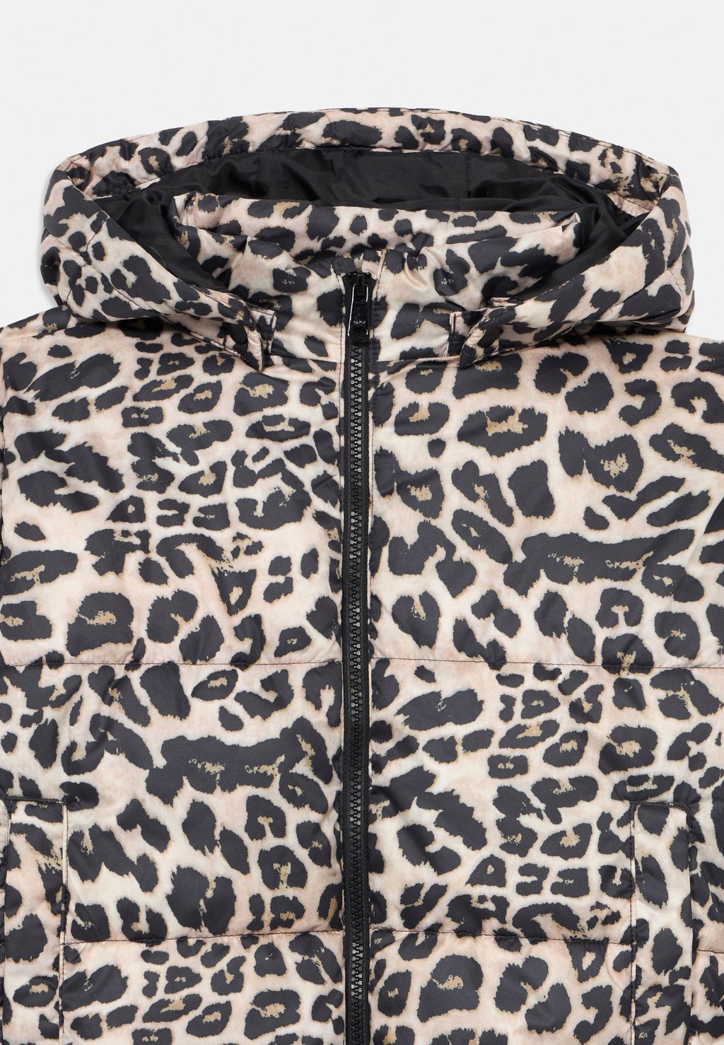 Girls' padded winter jacket - silver mink