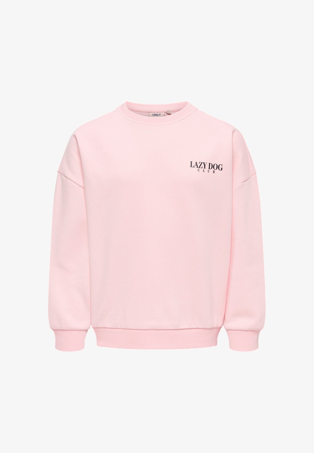 Girls' printed crew-neck sweatshirt - chalk pink print:lazy dog