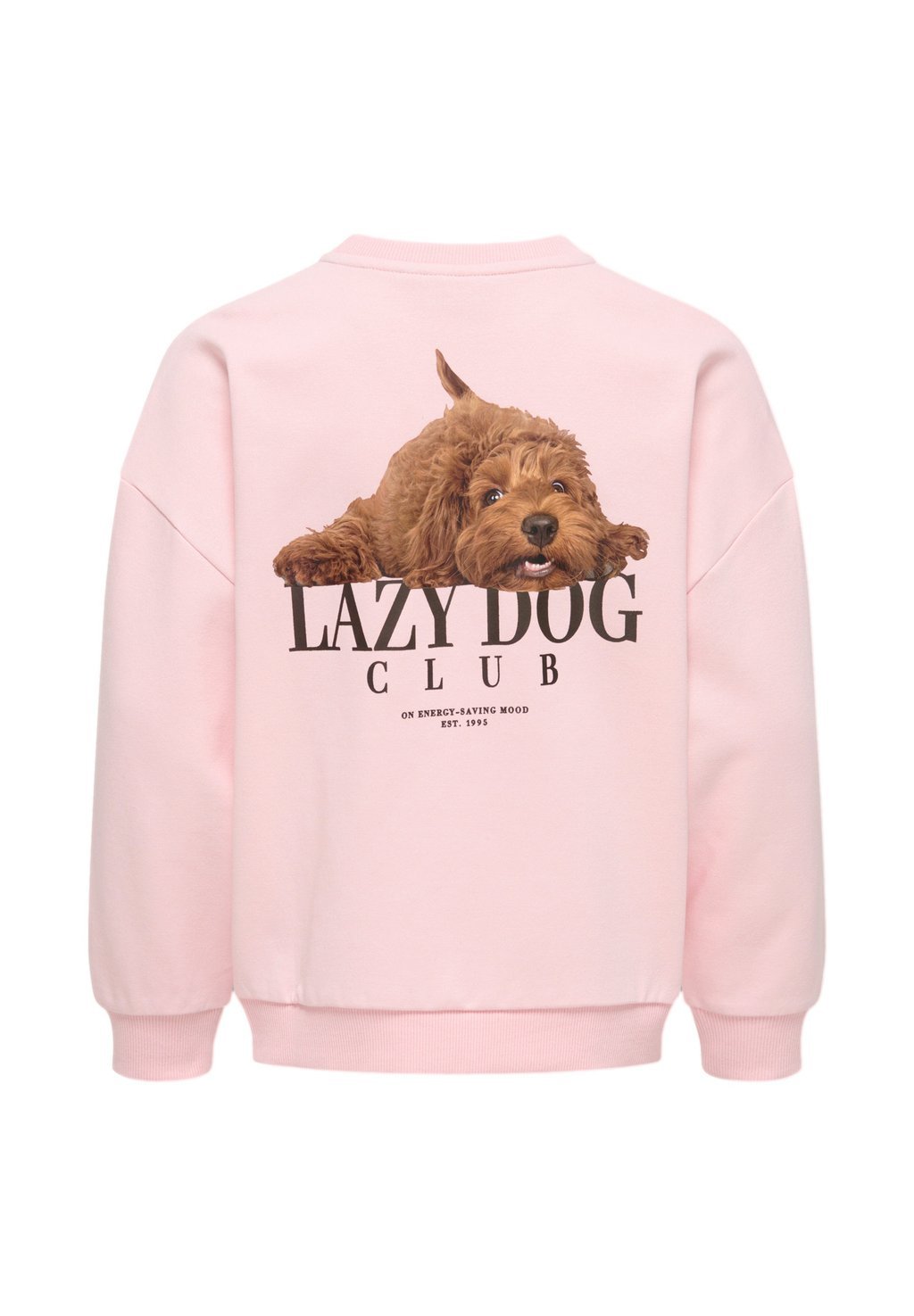Girls' printed crew-neck sweatshirt - chalk pink print:lazy dog