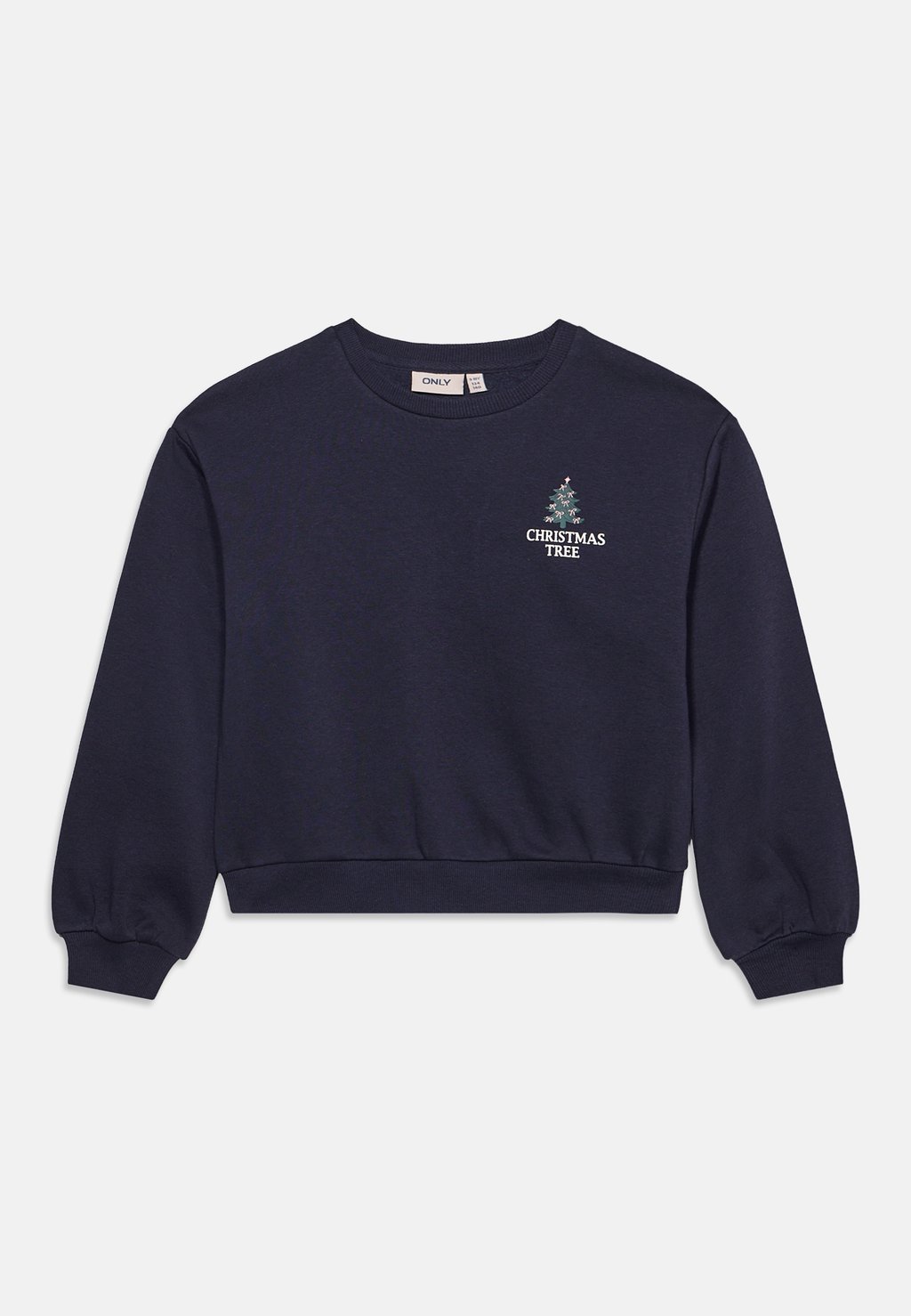 Girls' boxy crew-neck Christmas sweatshirt - night sky