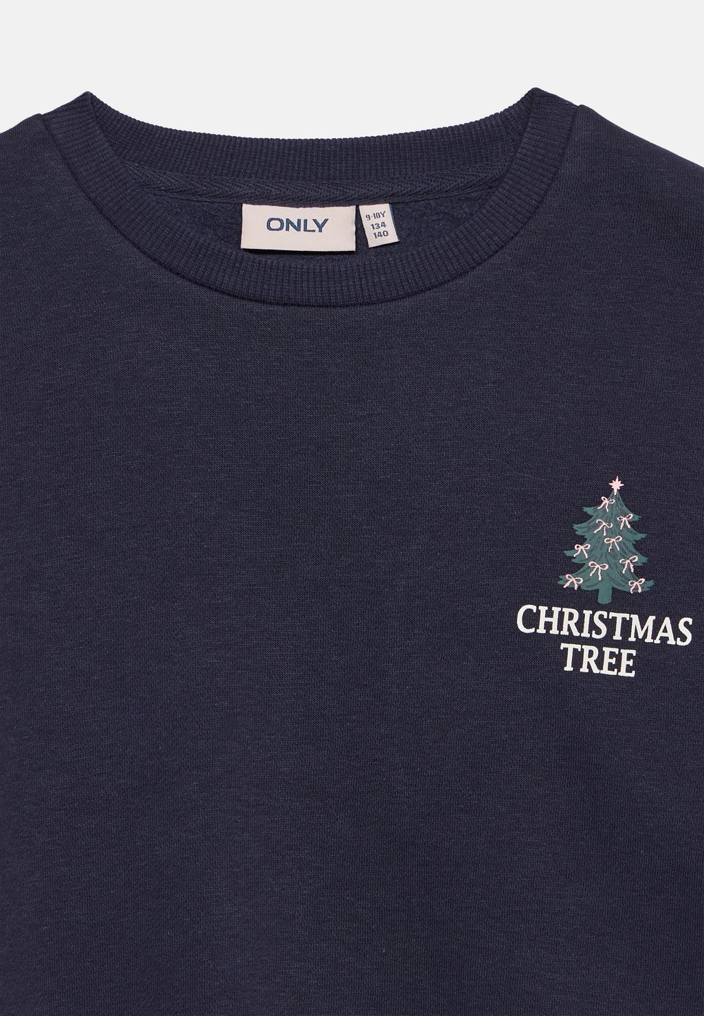 Girls' boxy crew-neck Christmas sweatshirt - night sky