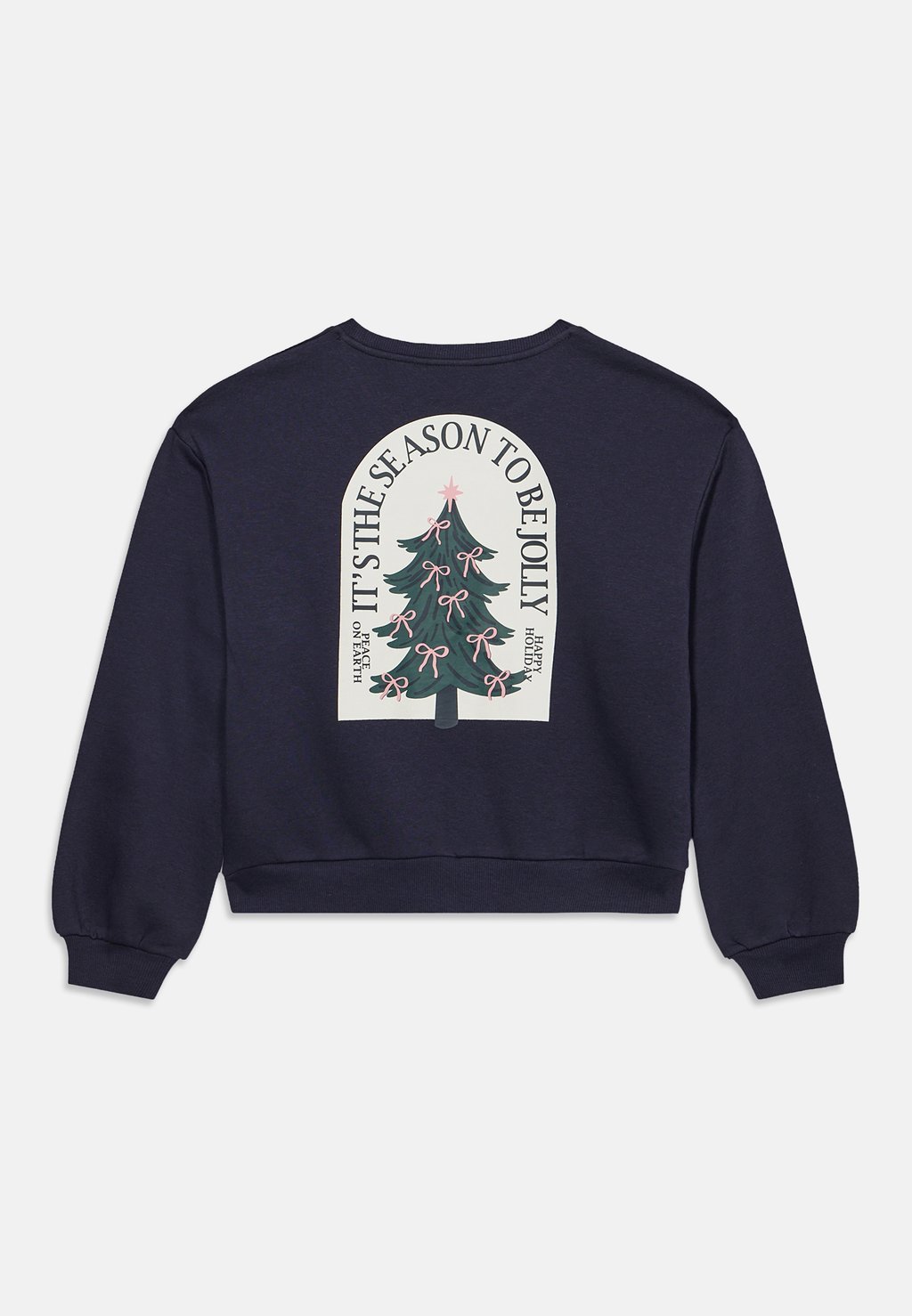 Girls' boxy crew-neck Christmas sweatshirt - night sky