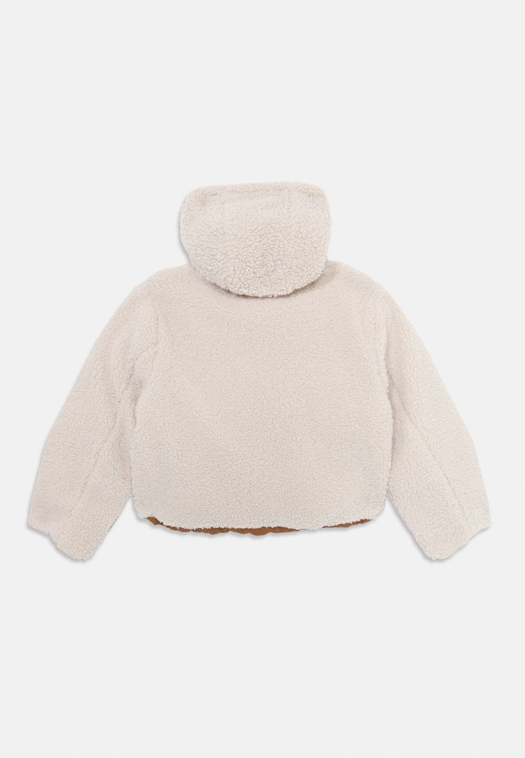 Girls' padded winter jacket - toasted coconut