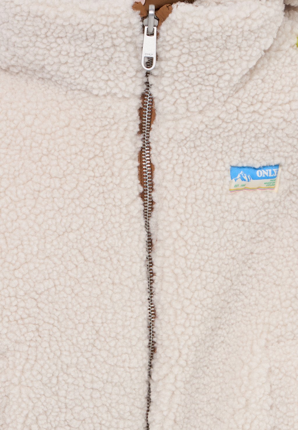 Girls' padded winter jacket - toasted coconut