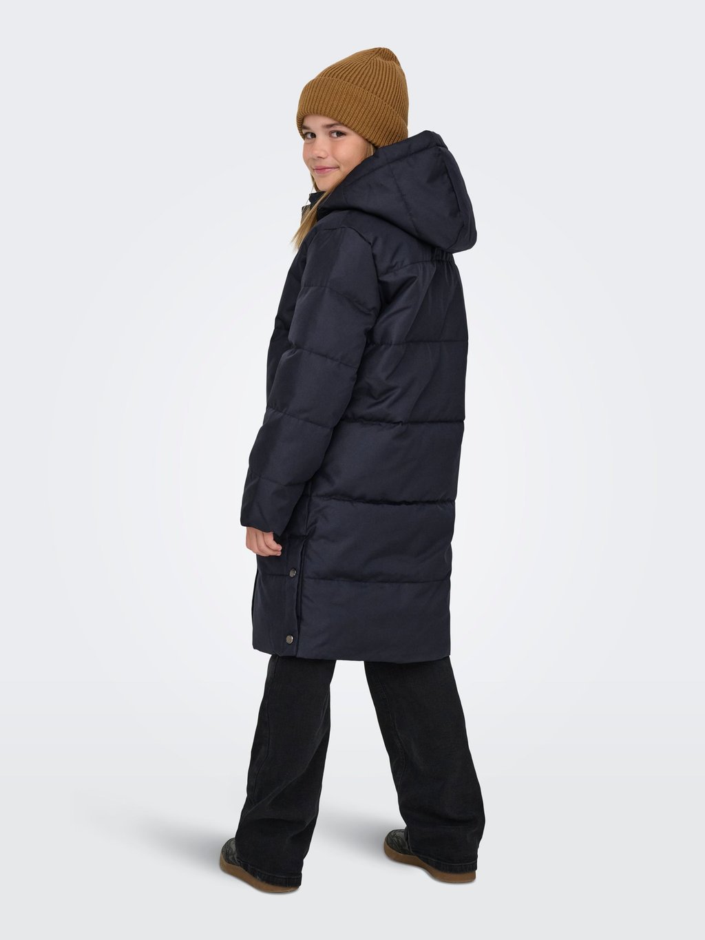 Girls' padded winter coat - night sky