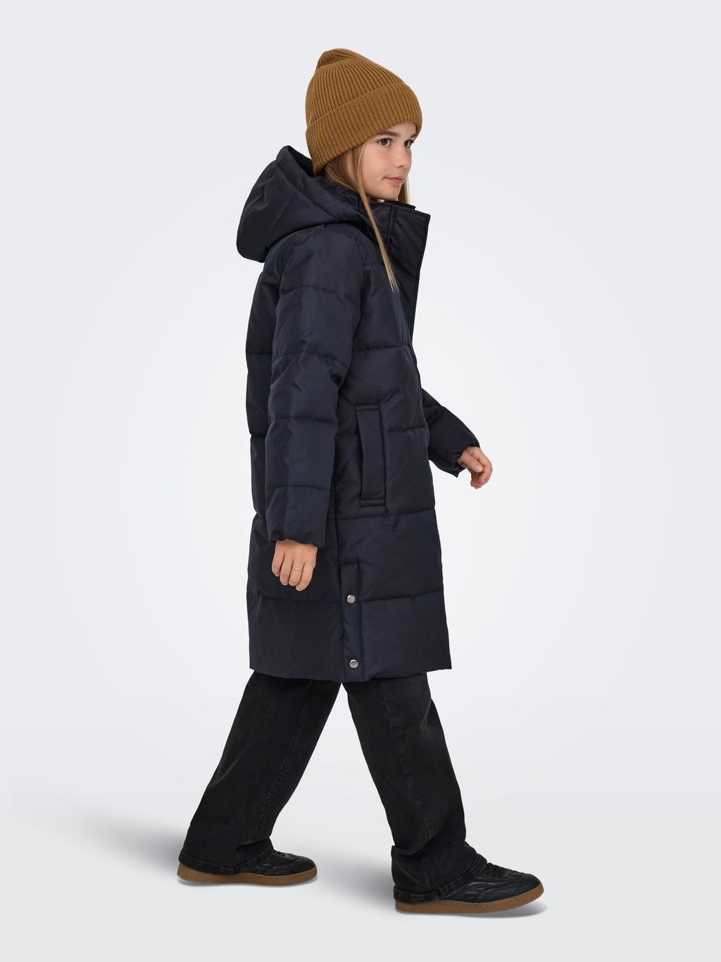 Girls' padded winter coat - night sky