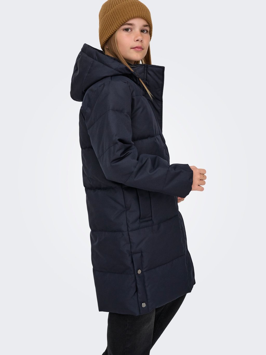Girls' padded winter coat - night sky