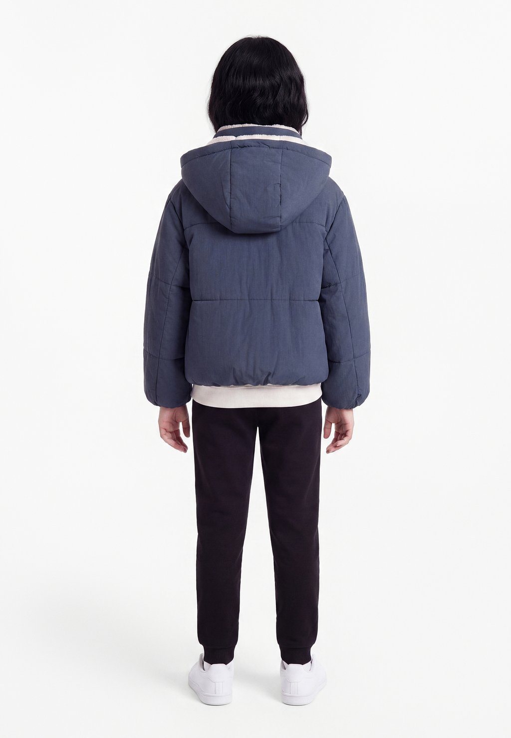 Girls' padded winter jacket - ombre blue