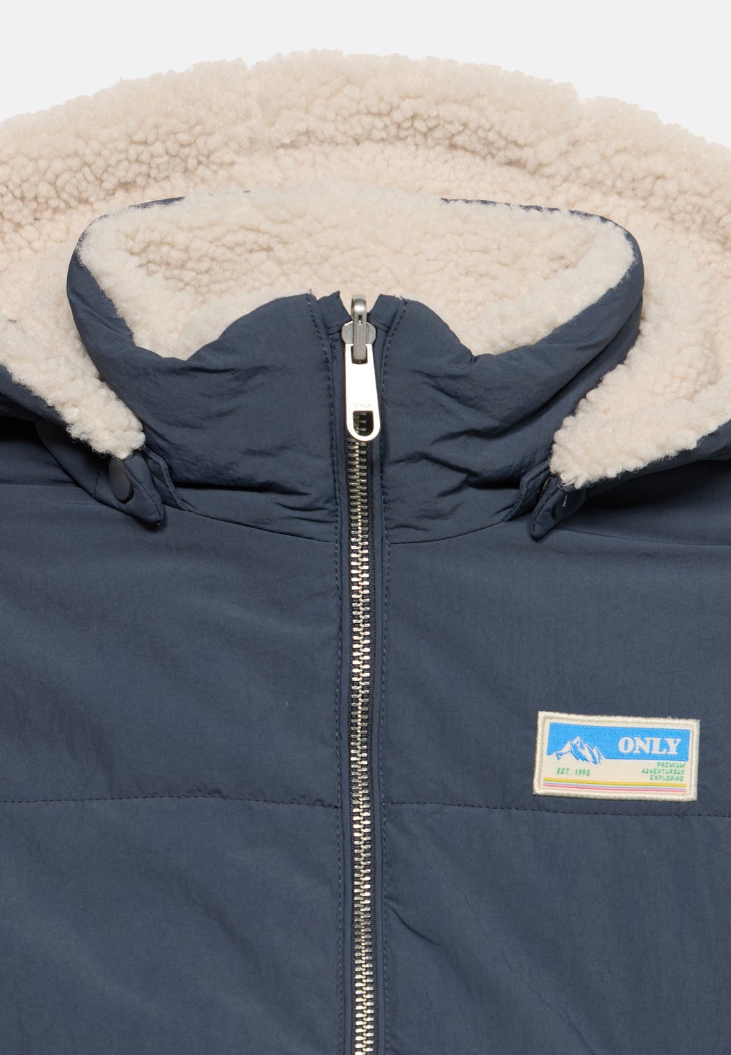 Girls' padded winter jacket - ombre blue