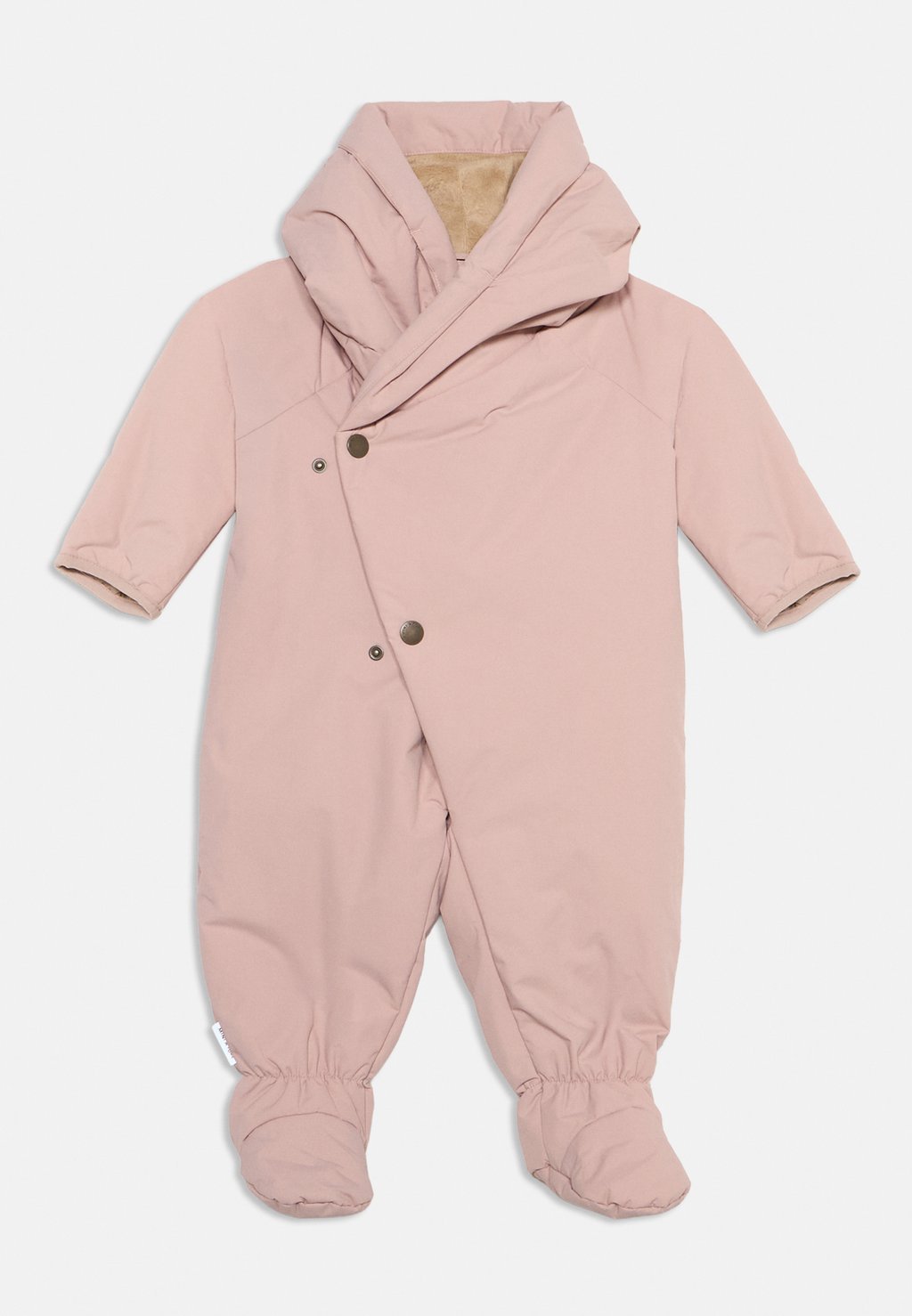 Padded winter pram jumpsuit - adobe rose