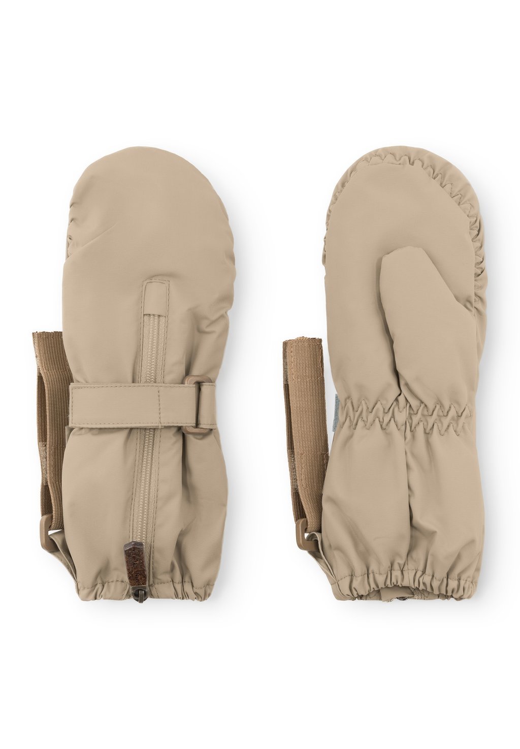 Unisex mittens - grey brown