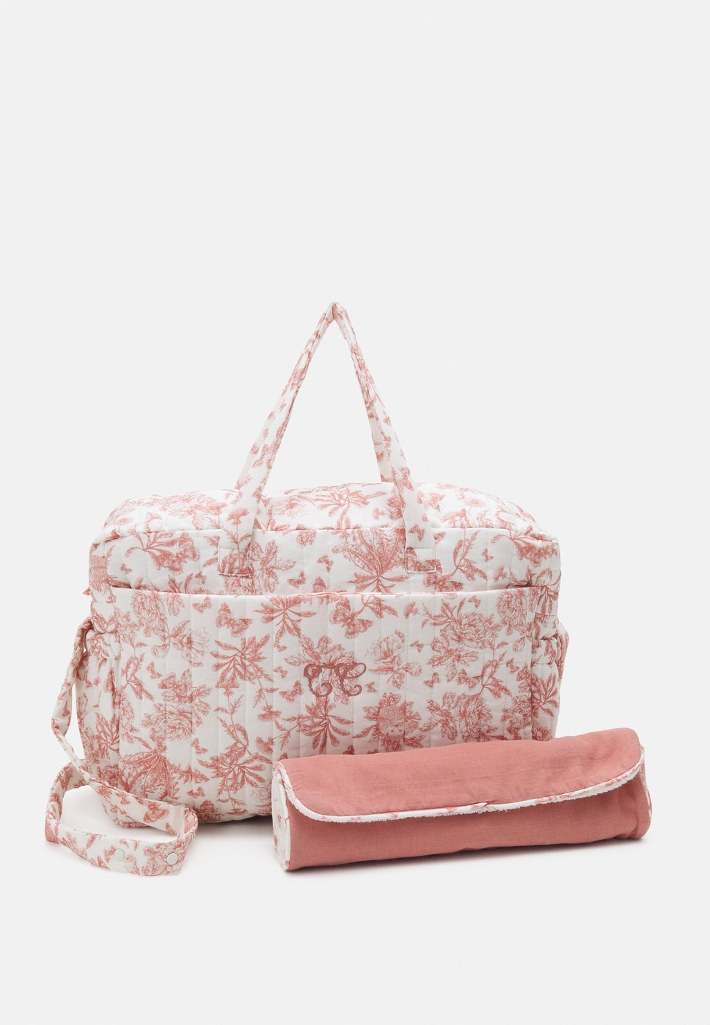 Unisex toile de Jouy print changing bag - peche