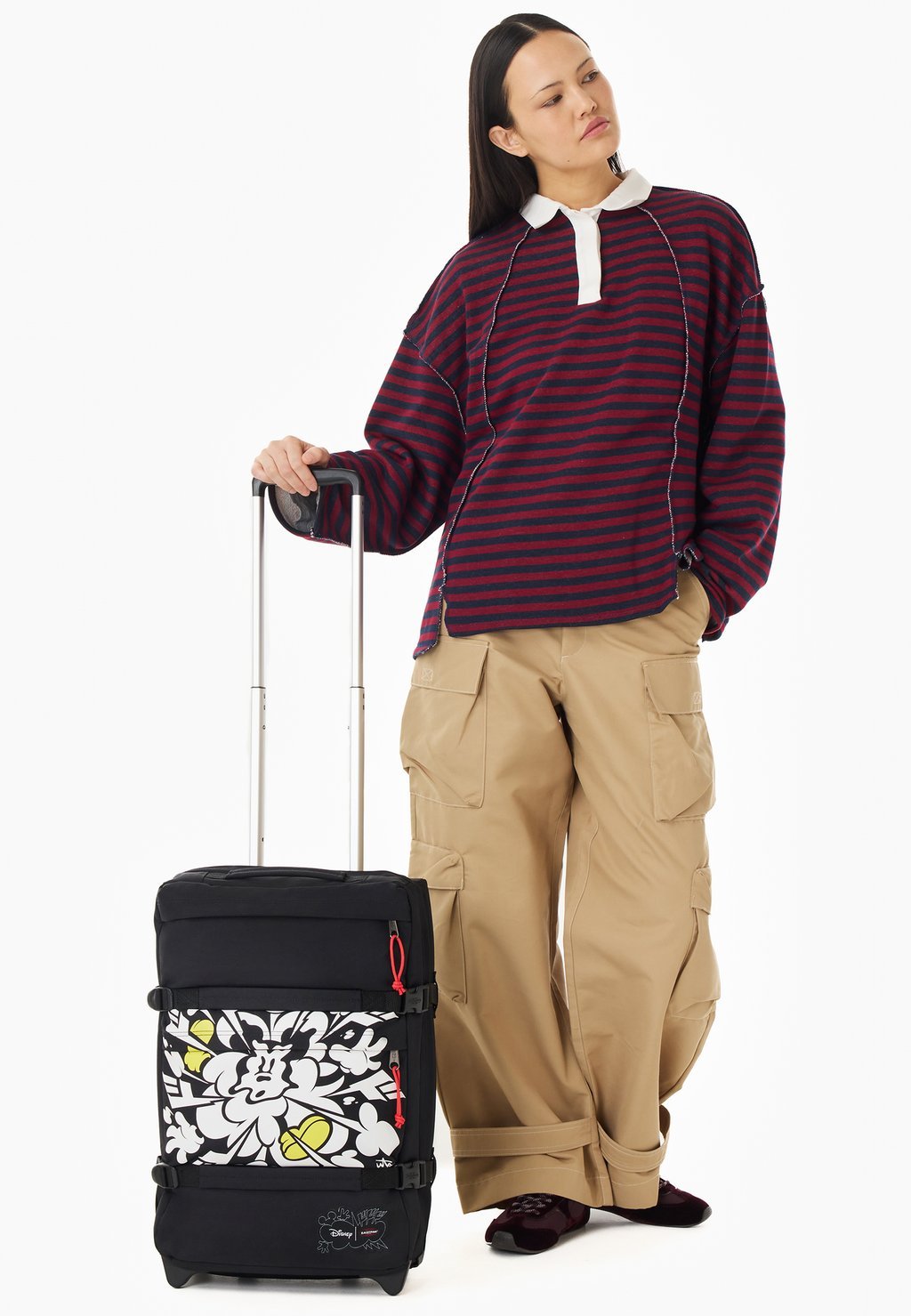 Unisex 55 cm 2-wheel cabin trolley bag - patterned print