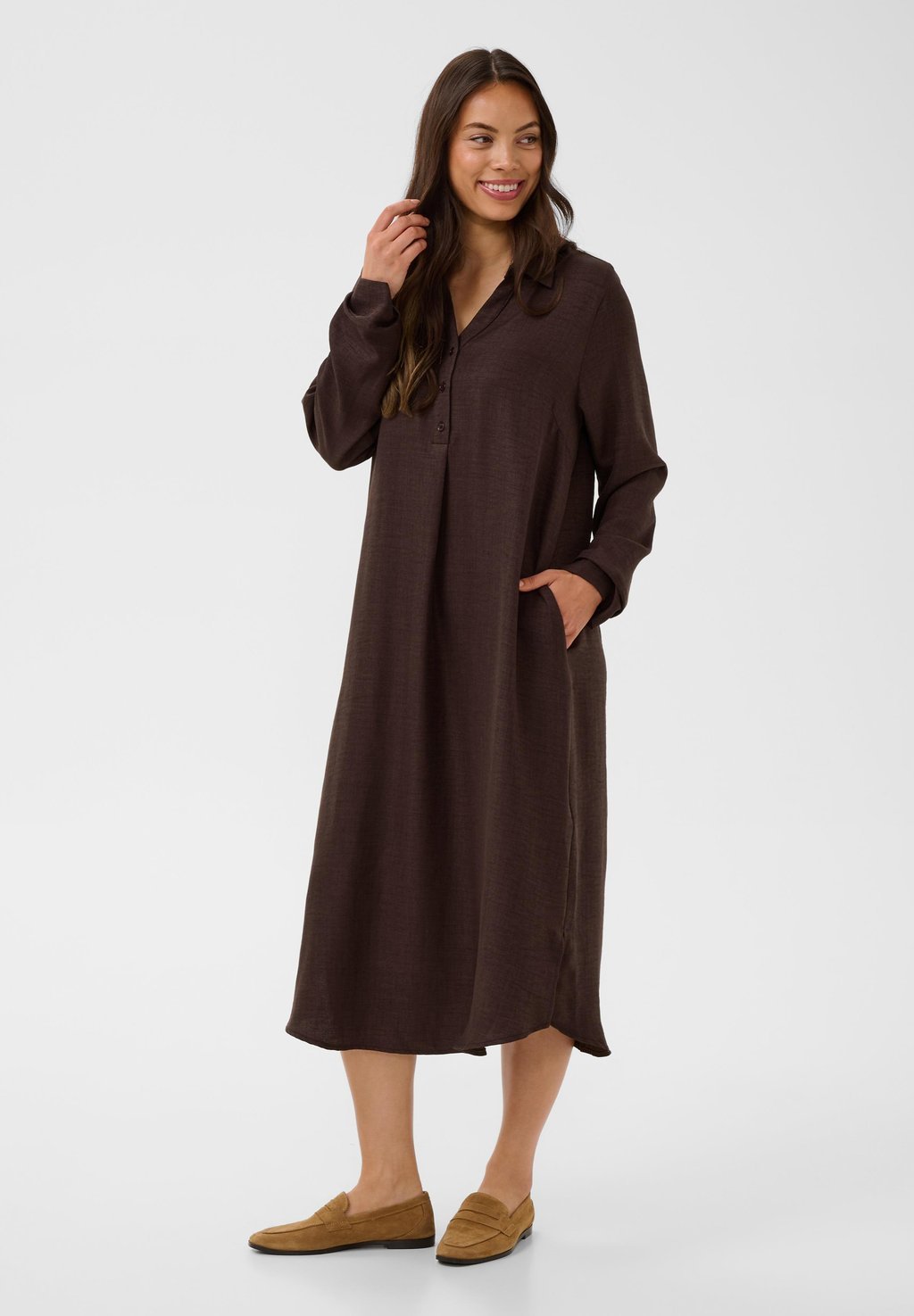 Shirt blouse - black coffee melange