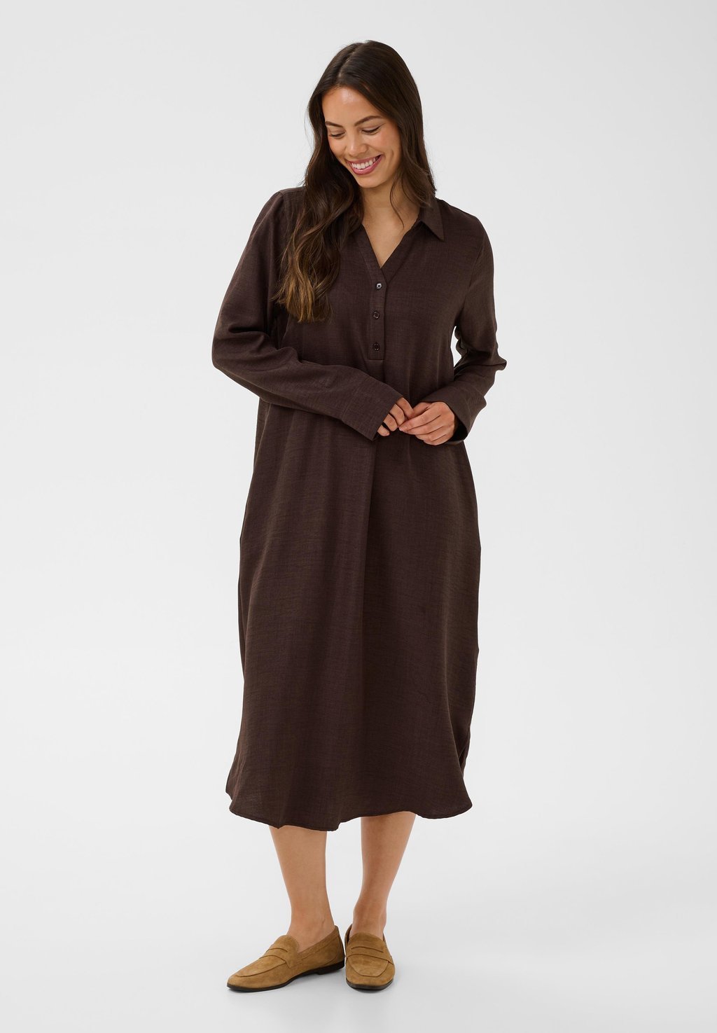 Shirt blouse - black coffee melange