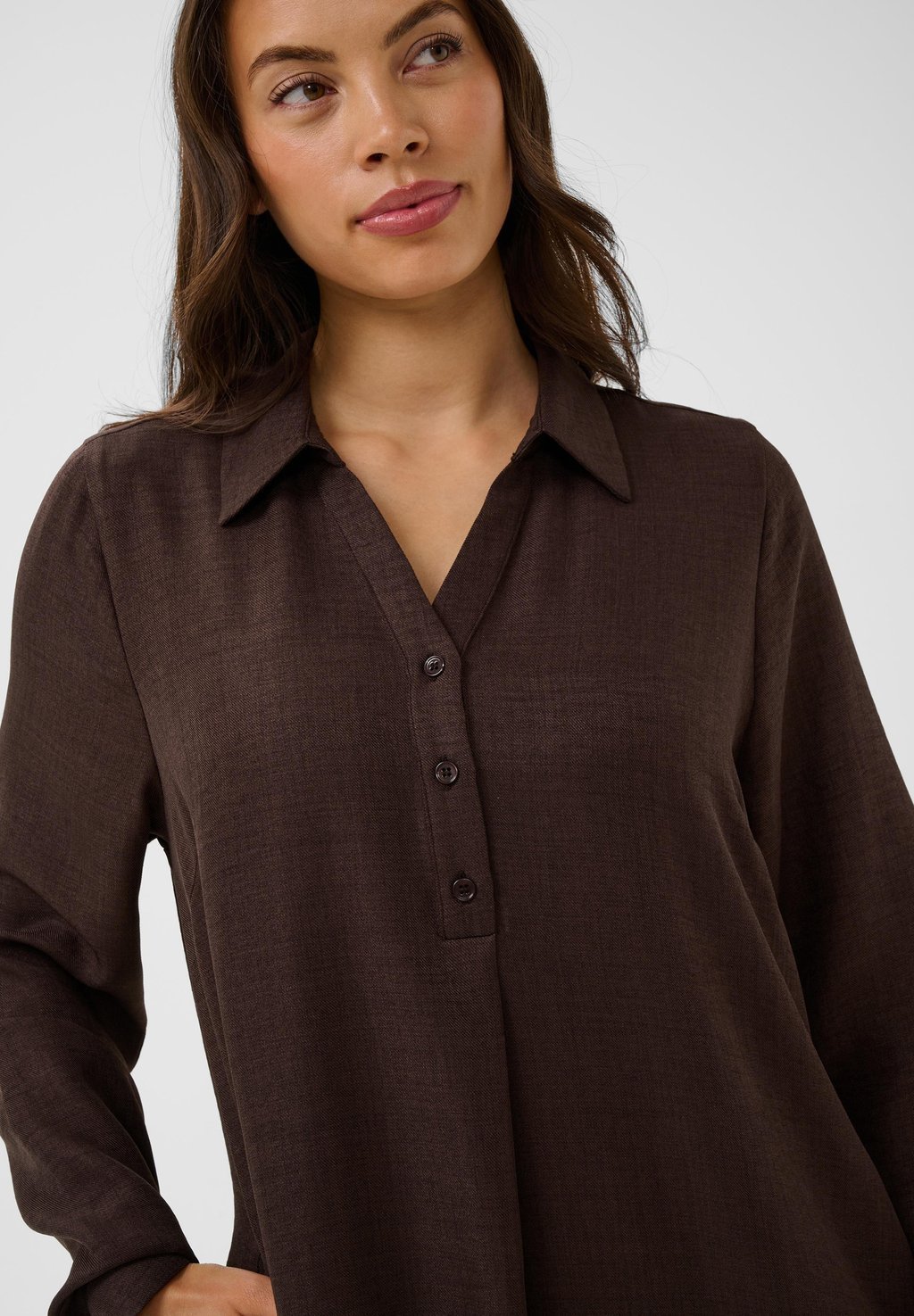 Shirt blouse - black coffee melange
