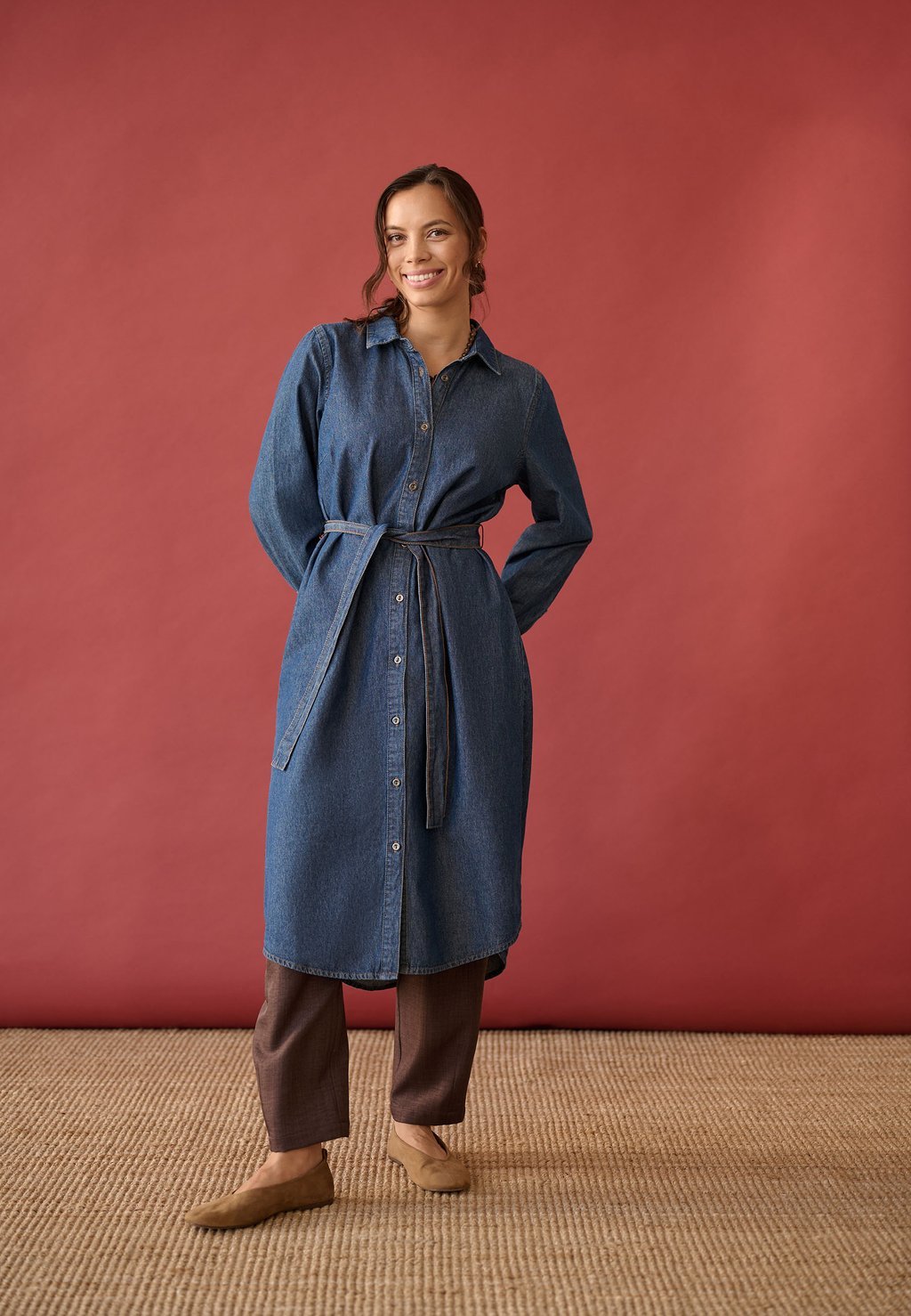 Denim dress - medium blue denim