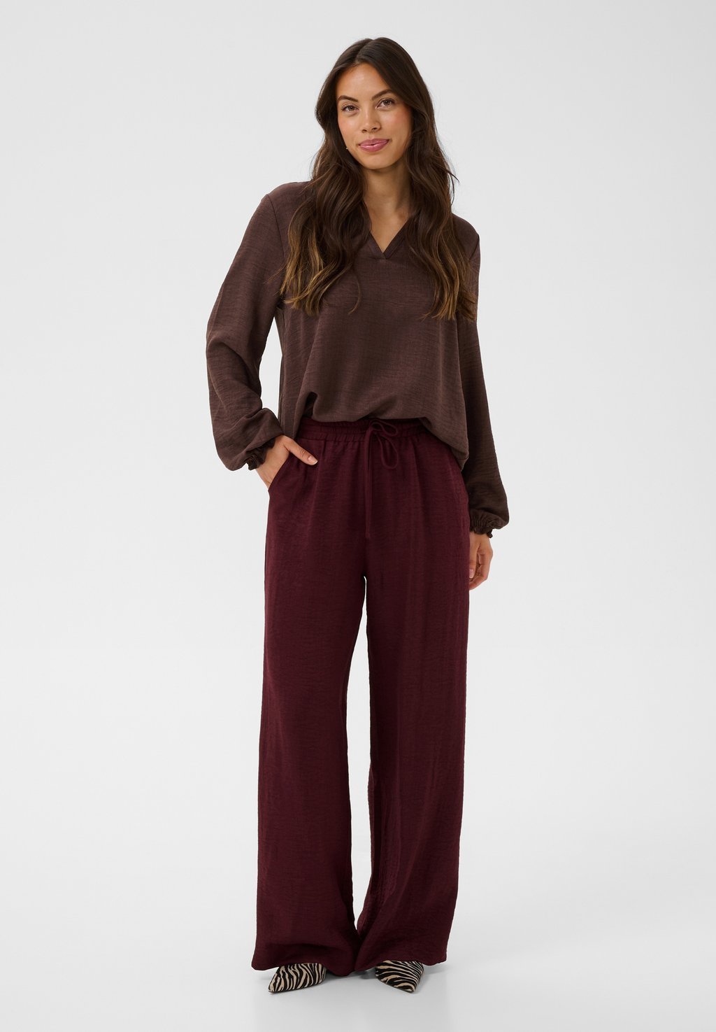 Trousers - windsor wine melange