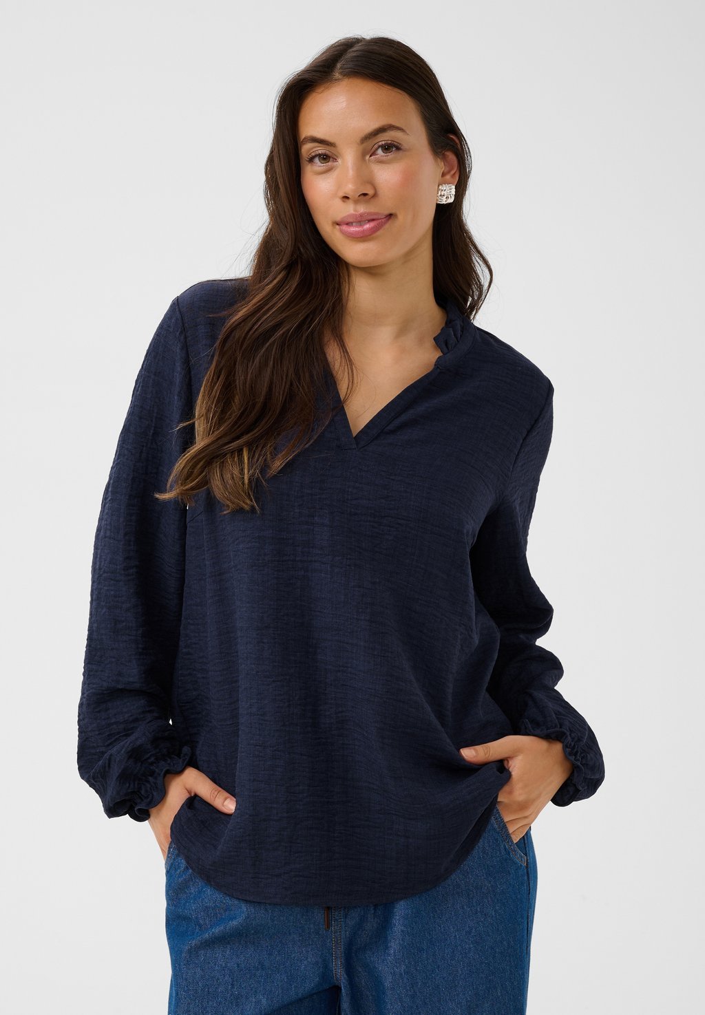 Blouse - bellwether blue melange