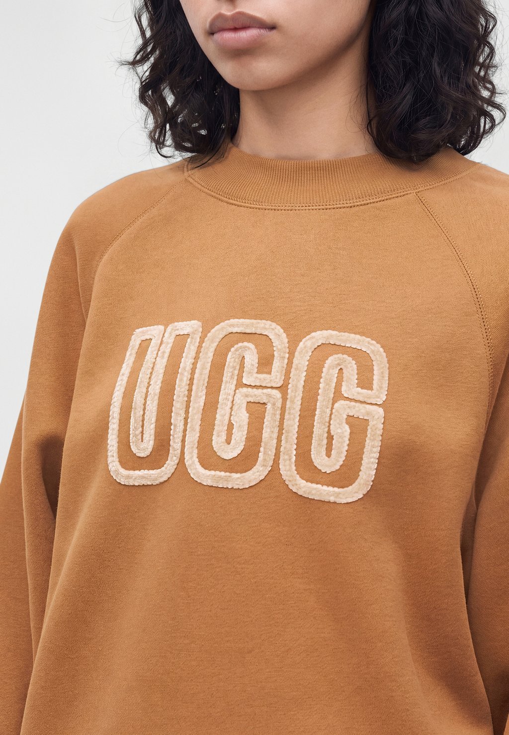 Crew-neck sweatshirt - chestnut