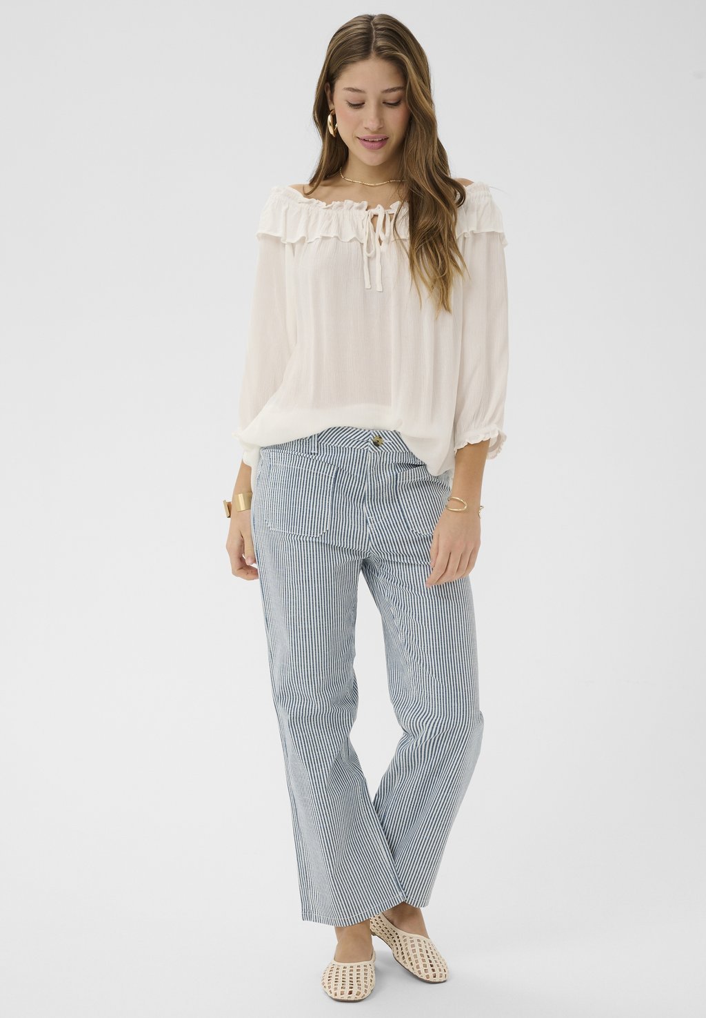 7/8 twill trousers - horizon blue milkboy