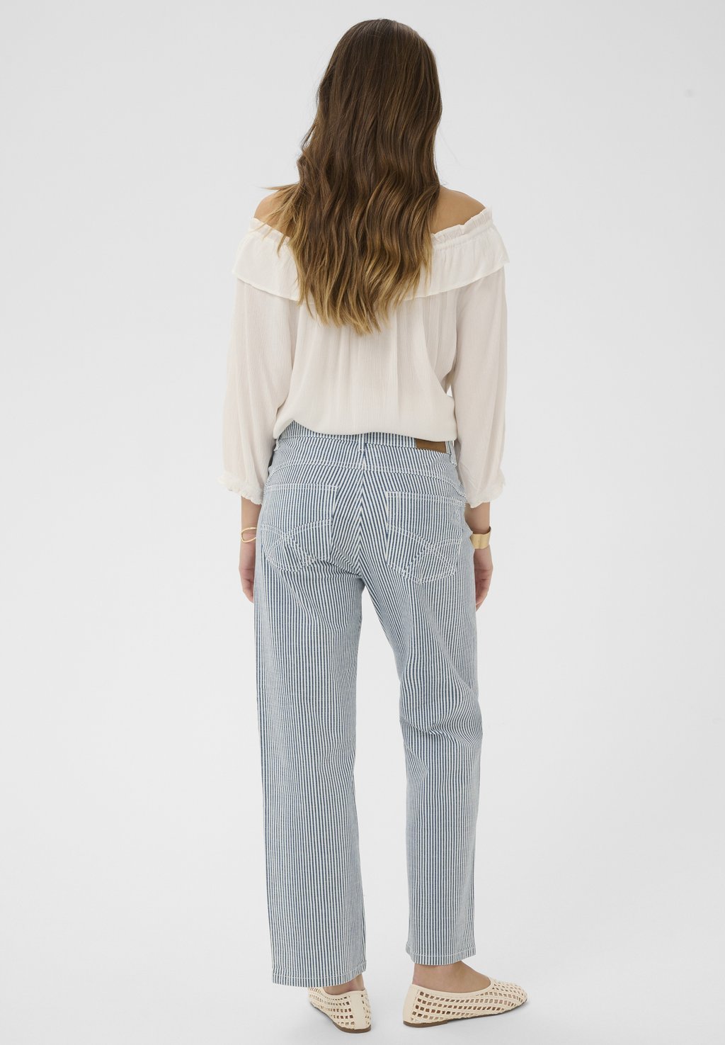 7/8 twill trousers - horizon blue milkboy